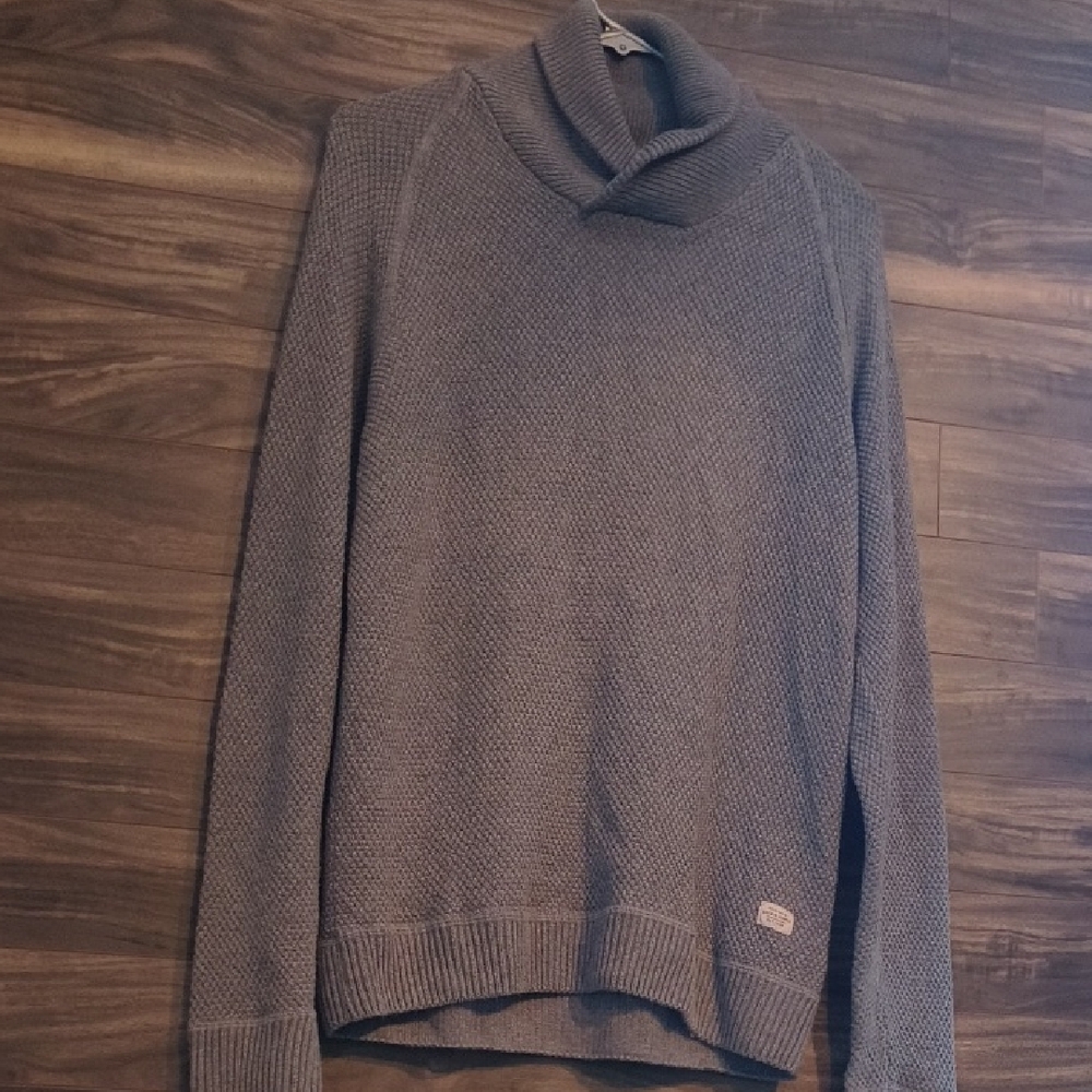 Jack & Jones " Jortony " 100% Cotton Shawl Neck Sweater - Men's Small - Grey - Picture 5 of 7